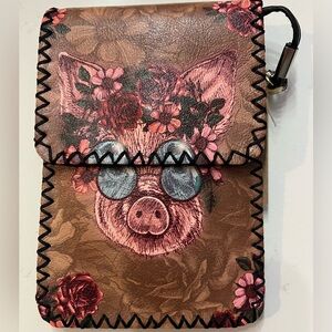 Hippie pig purse crossbody